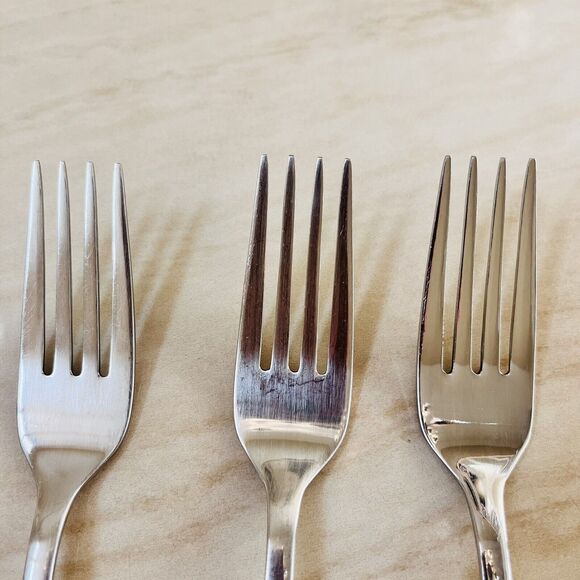 INTERNATIONAL Silver INS330 Stainless 18/10 Flatware Salad Forks 3pc - Picture 4 of 9